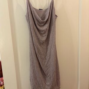 Urban Outfitters Shimmering Silver Mini Dress